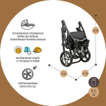 Детская коляска Nuovita Carro Sport 2 в 1 Nero Bronzo/Черная бронза