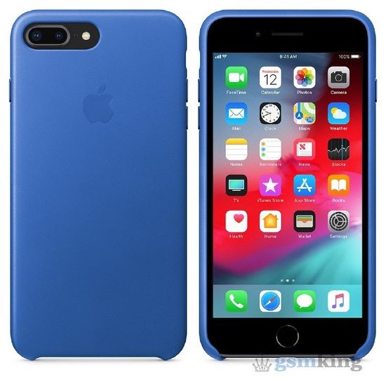 Leather Case iPhone 8/7 Plus Electric Blue «Синий аргон»
