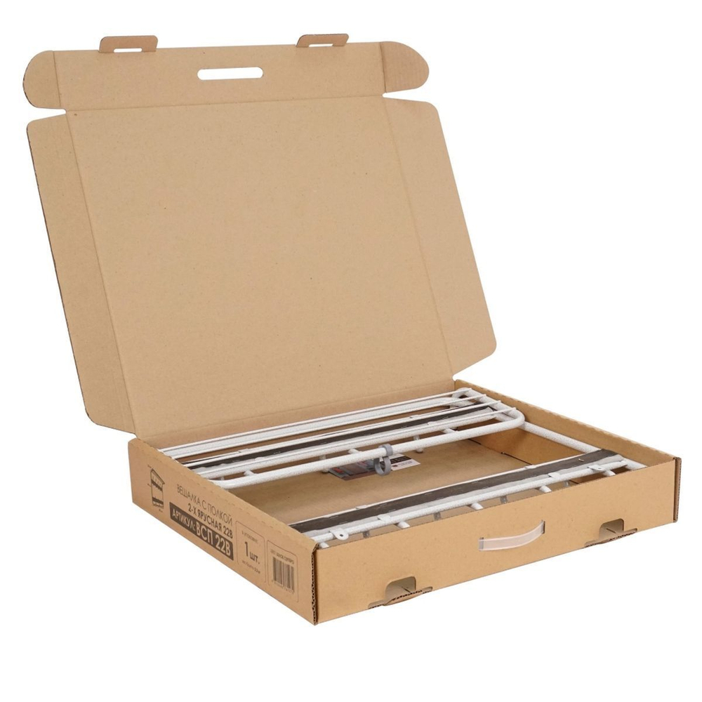 Вешалка настенная 8 крюч, двухъярусная, 60х22х57.5 см, сталь, ЗМИ, ВСП 22В  Б, бел