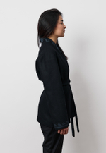 Шапан шерстяной женский OYU TOLQYN BLACK GREY