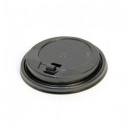 Крышка с питейником, для стакана 180 мл арт.81210623, черная, PS, 100 шт