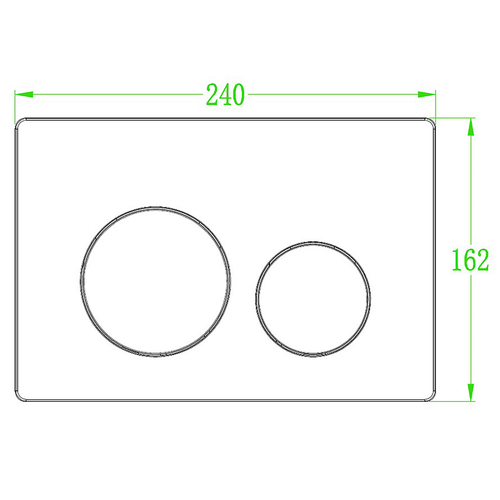 Клавиша смыва AZARIO NEW двойная, круглые кнопки, пластик, хром глянцевый (AZ-003.02)