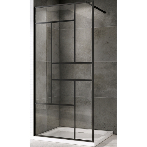 Душевая перегородка Abber Immer Offen 120 AG63120B8 профиль Черный стекло прозрачное