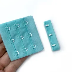 Застежка с крючками ментол 3 ряда, 57*55 мм