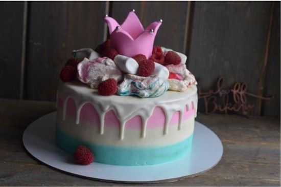 Детский торт с короной №1001