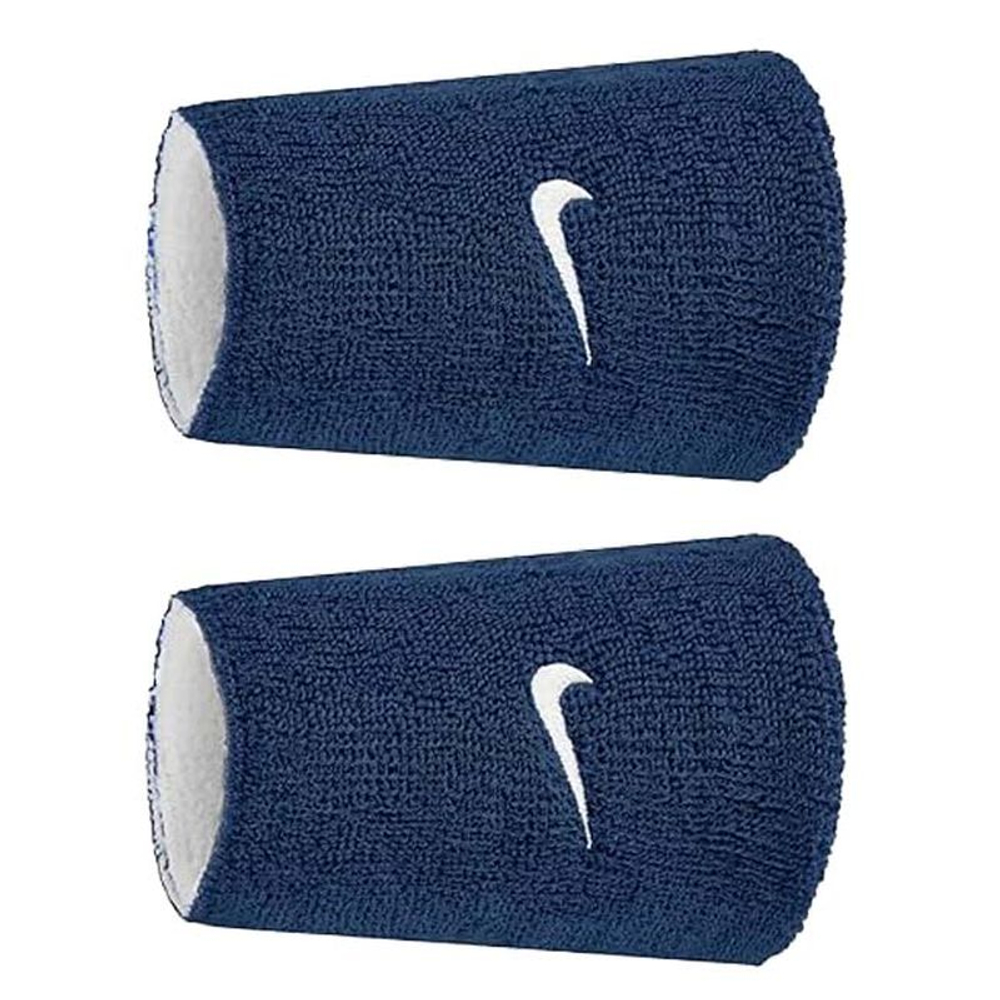 Теннисные напульсники Nike Swoosh Double Wide Reversible 2P - navy/white