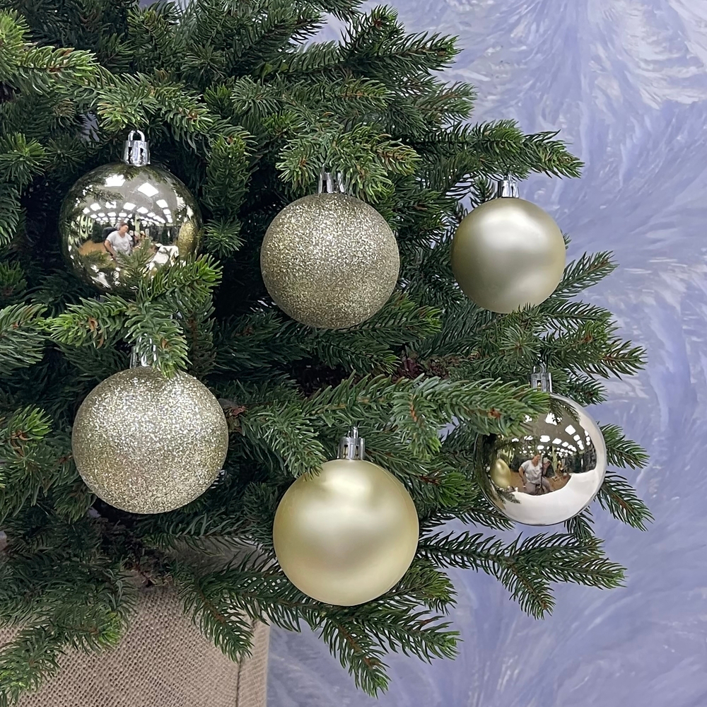 Набор шаров 10шт 6см House of Seasons шампань в тубусе