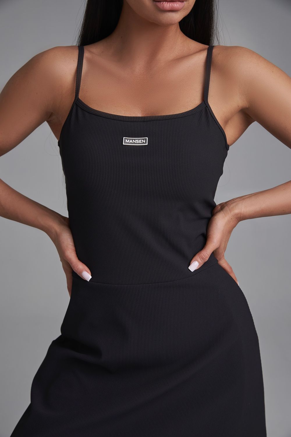 Платье теннисное Rib Black