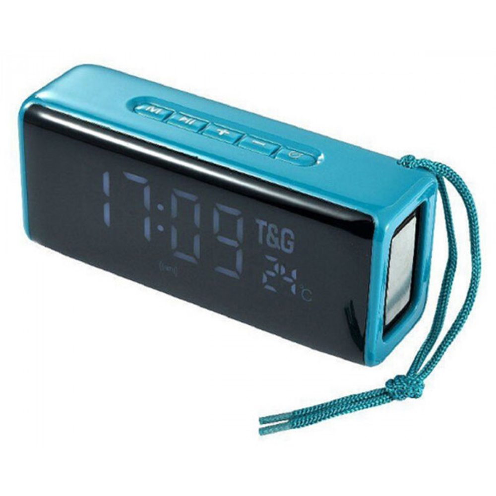 Беспроводная колонка TG-174 (5W/TF/USB/FM) ЧАСЫ