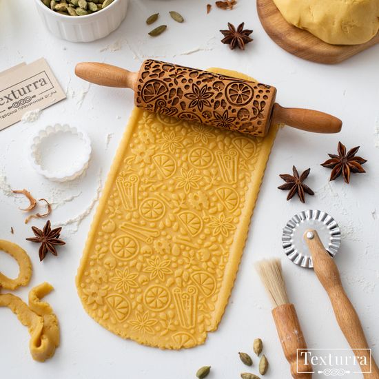 Малая скалка с узором Глинтвейн