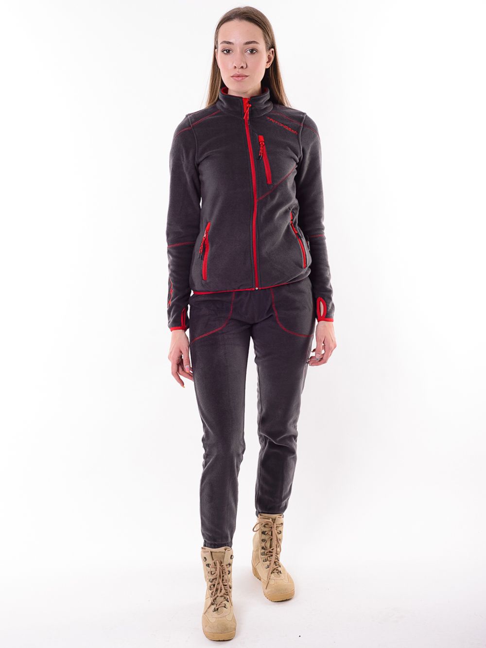 Флисовый костюм "Рич" Женский (Флис, серый) Triton