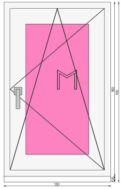 Пластиковое окно 900 х 550 ТермА Эко + Москитная сетка