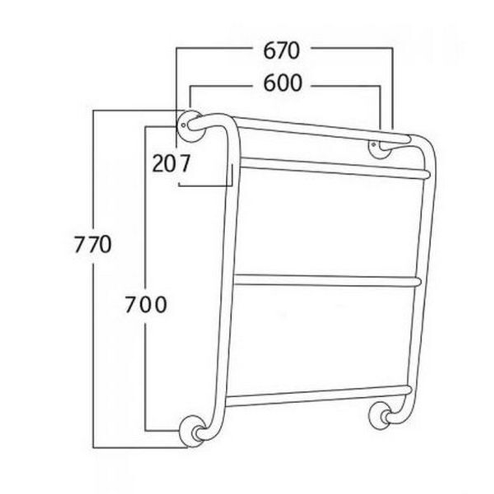 Полотенцесушитель Rej Design Retro BT 453 chrome, шт