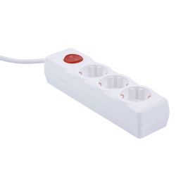 S-GCU3-10B WHITE Удлинитель серии Ultra. шнур 10м.. 3 гнезда. 16A. с-з. Белый. TM Uniel