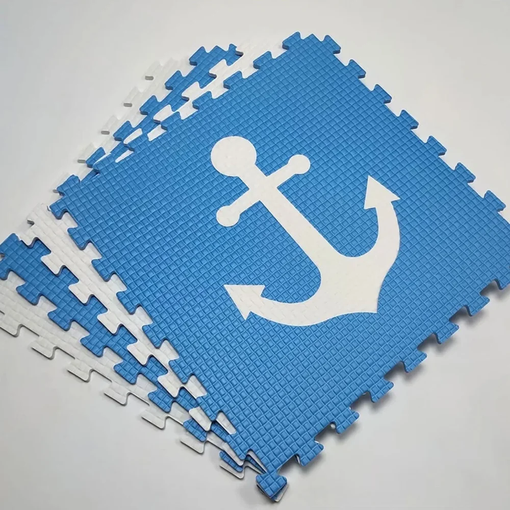 Мягкий пол "Моряк" 500x500x10 мм 45 шор