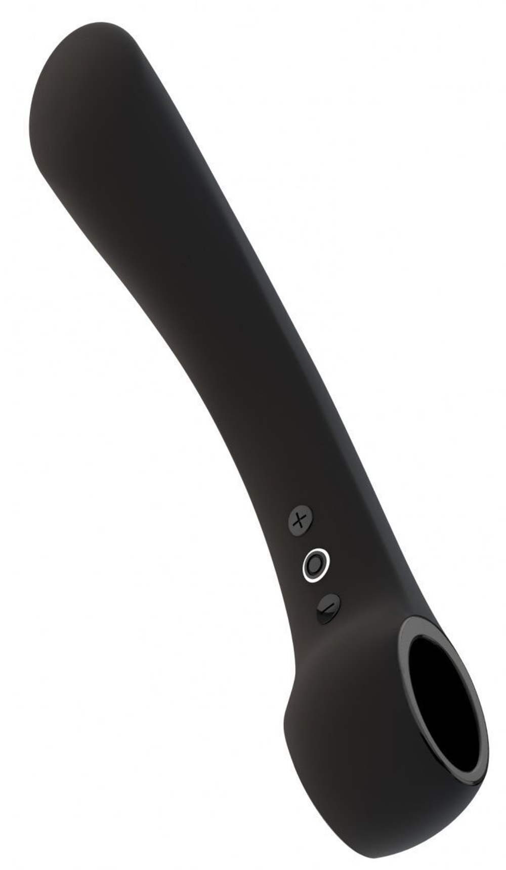 Черный гибкий вибромассажер Ombra - 21,5 см. (Цвет: черный)