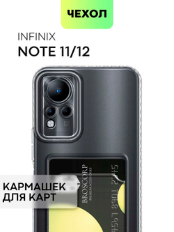 Чехол BROSCORP для Infinix Note 11 (арт. INF-NOTE11-TPU-01-POCKET)