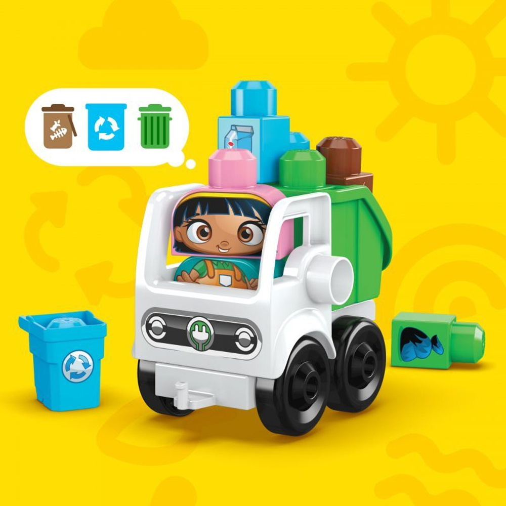 Fisher-Price Mega Bloks - Эко-мусоровоз Набор блоков EKO HDL06