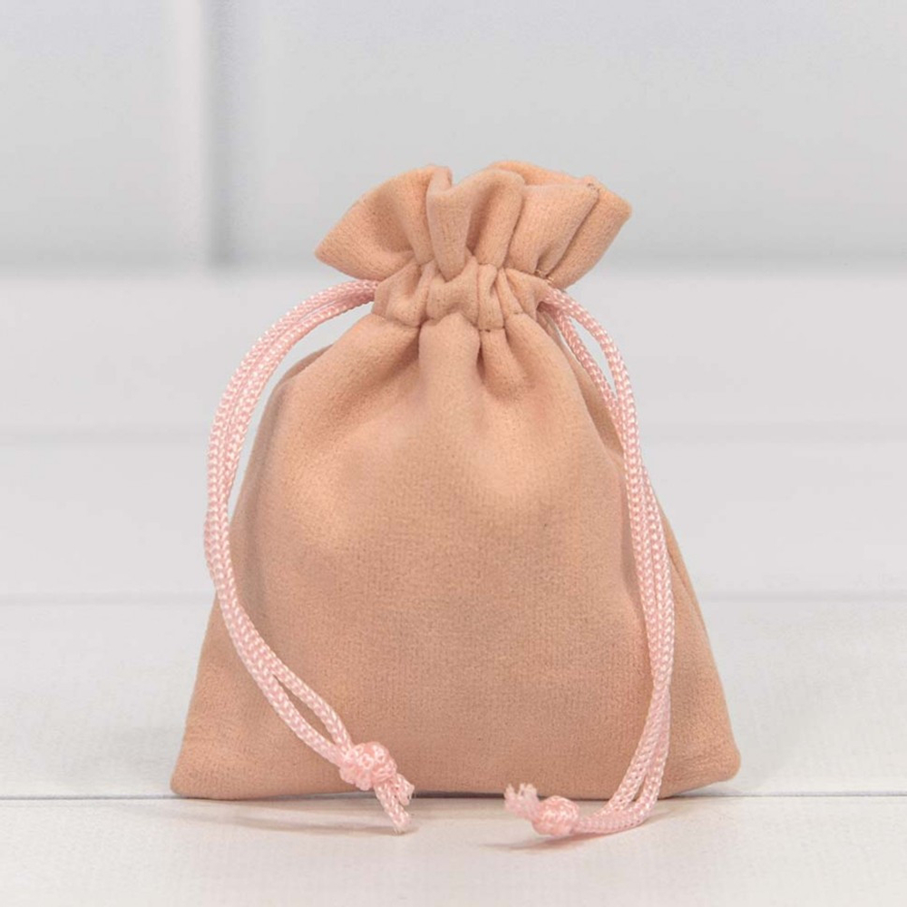 Мешочек 7х9см Бархат класс А (Персиковый)