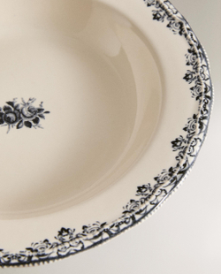 Zara Home тарелка глубокая из фаянса, цвет синий, 23 см · 8267/201