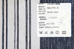 Ткань для штор Campagne Nautic (Компейн Наутик) B 02 Azul-navy