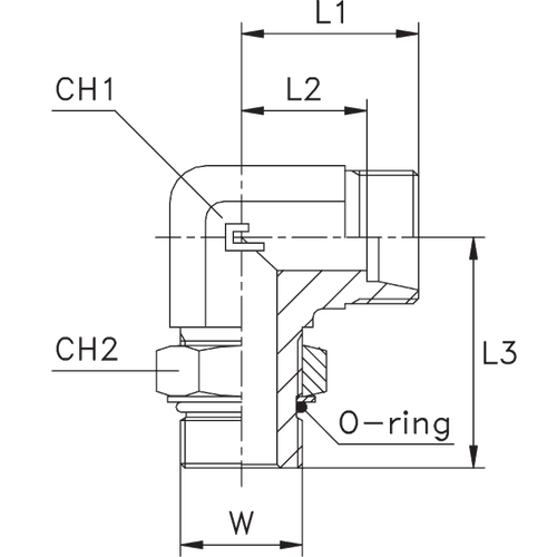 Штуцер FRA90 DS10 UNF9/16" (корпус)