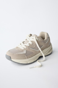 ZARA КРОССОВКИ, ЭКРЮ