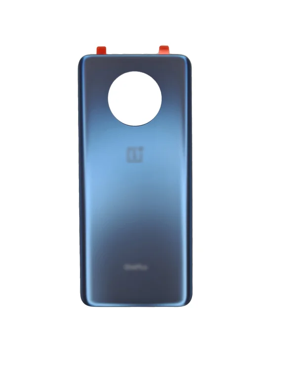 Задняя крышка для OnePlus 7T синяя матовая (Nebula Blue) без стекла камеры