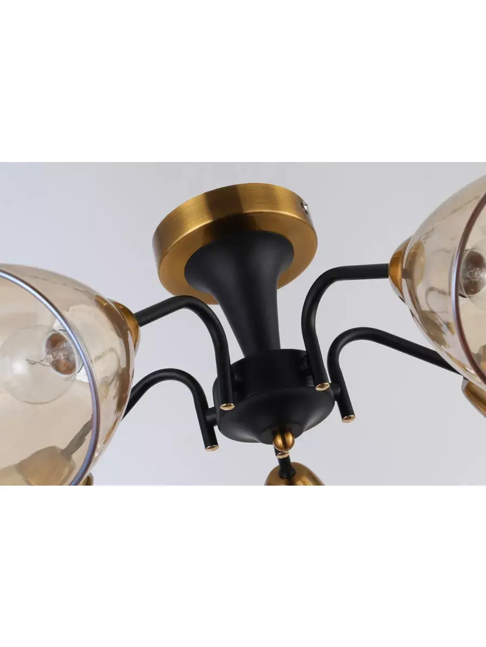 Люстра потолочная NILETTI E27*5*60W черный, бронза