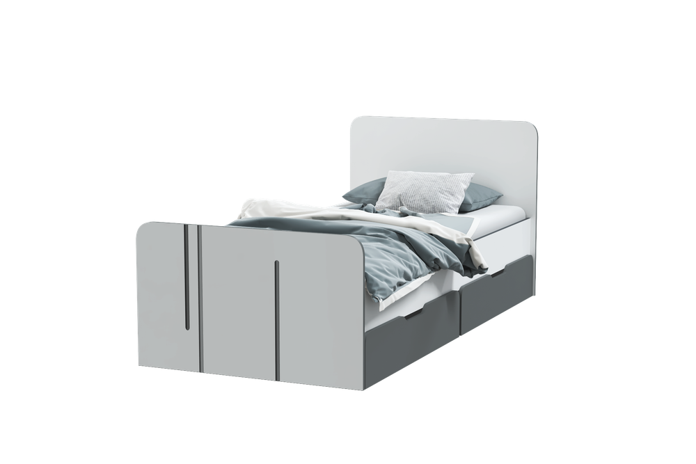 Грей Кровать 900 с ящиками