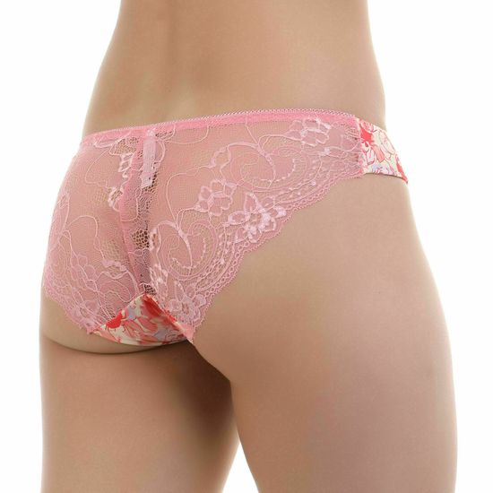 Женские трусы слипы с кружевной вставкой розовые ROMEO ROSSI 2504-5