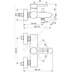 Смеситель для ванны с душем одноручный KOLVA Ideal Standard BC675U4