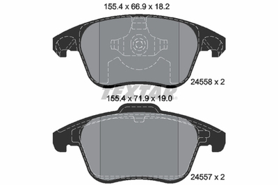 TEXTAR - 2455801-TET - Brake Pad Set, disc brake