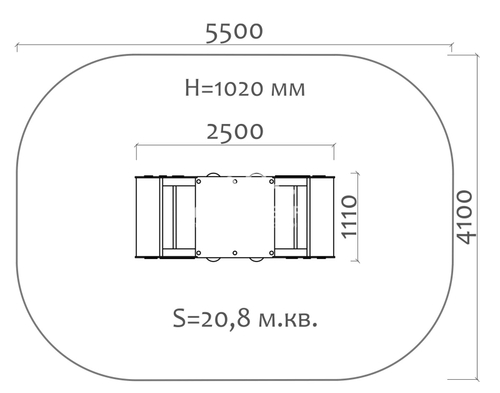 Качели-балансир двойные на пружинах 04657