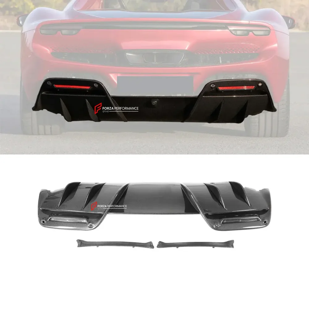 Карбоновый диффузор для Ferrari 296 GTB Феррари