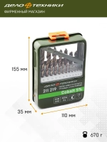 Набор сверл по металлу Cobalt 5% (d1.0 - 10 мм), 19 шт., Дело Техники, 211219