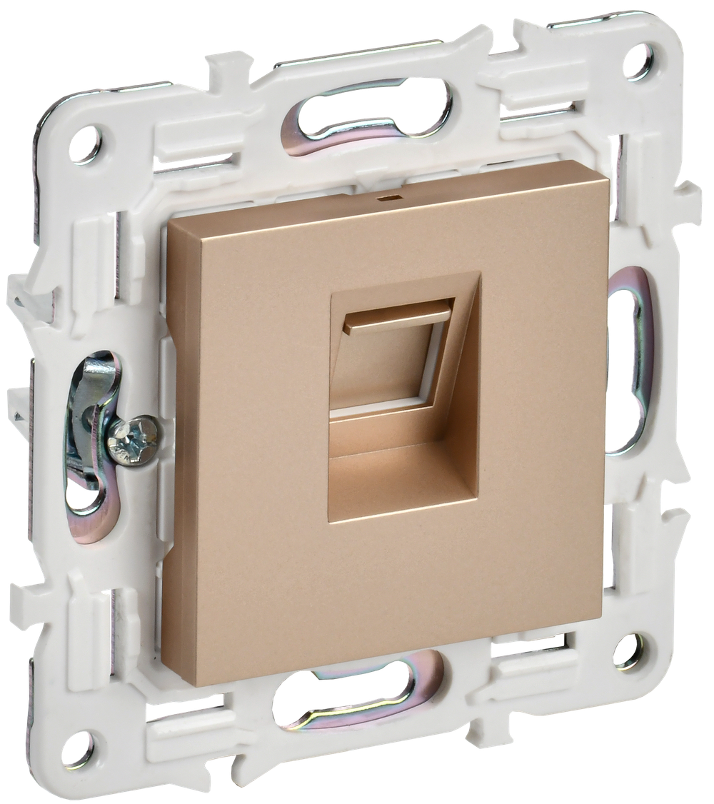 SKANDY Розетка компьютерная RJ45 кат.6 SK-K02Sa песочный IEK