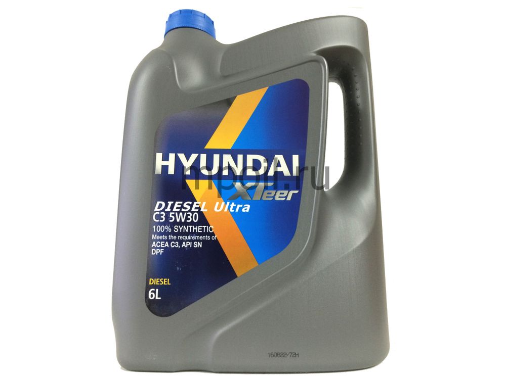 HYUNDAI 1061224 XTeer Diesel Ultra C3 5W30 6L* 3шт (Корея) синт. моторное масло