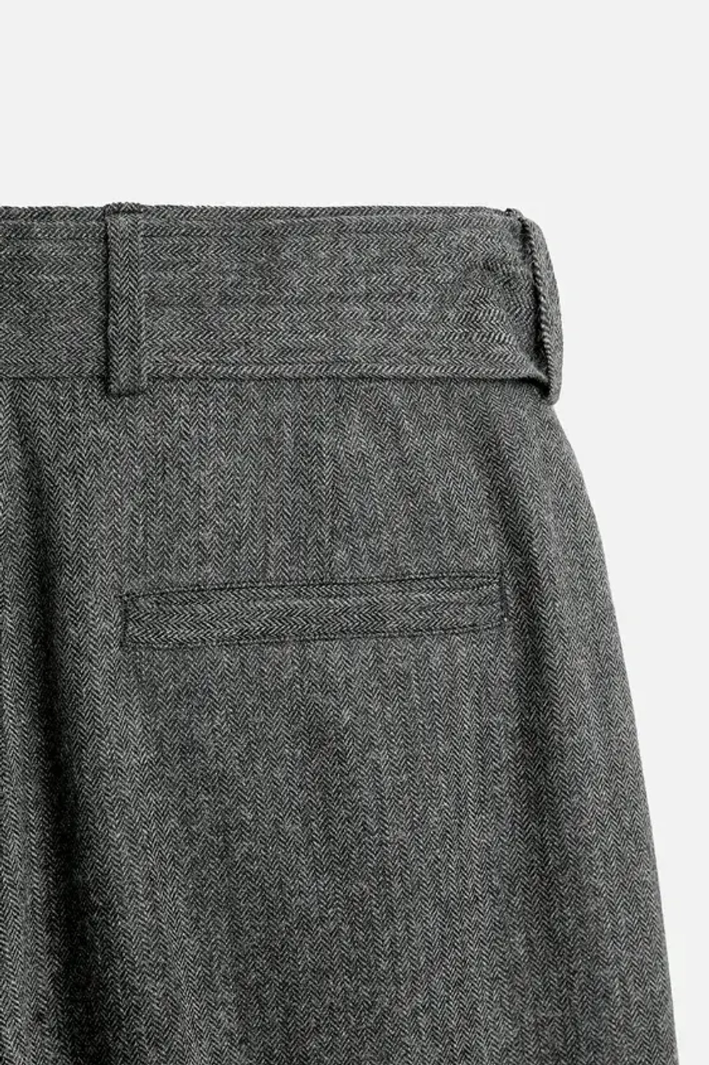 ZARA X HARRY LAMBERT БРЮКИ С ПОЯСОМ, СЕРЫЙ