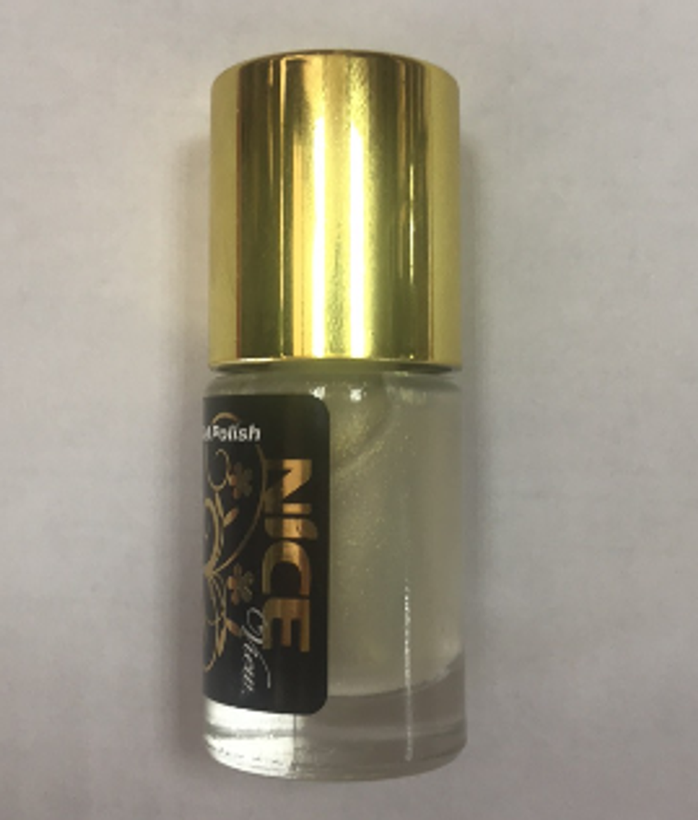 Nice View Лак для ногтей Ouck Dry, тон №009, Бело-золотой перламутровый , 7 мл