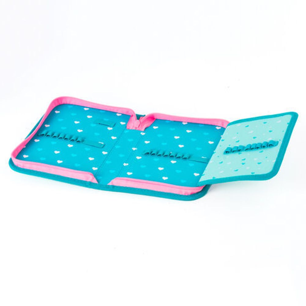 Пенал BRAUBERG, 1 отделение, 1 откидная планка, ткань, 20х14 см, "Girl", 229283