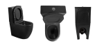 Унитаз ORLTER MB напольный, безободковый, черный матовый Ceruttispa CT9866 (605х370х800)