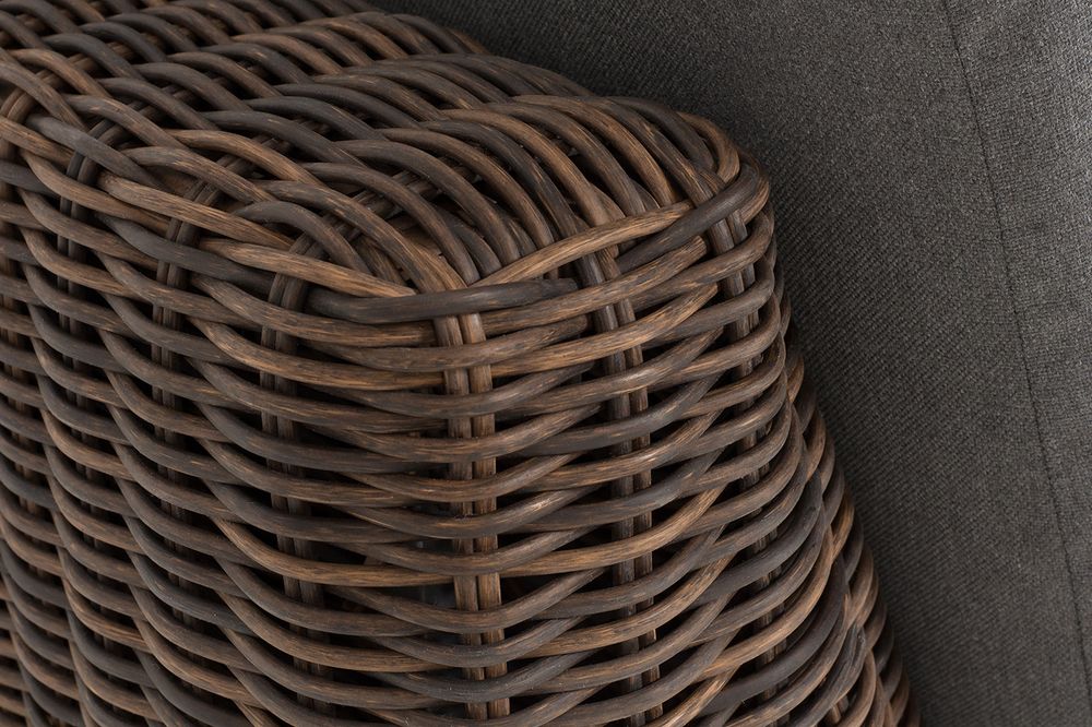 "Капри" модуль диванный угловой с подушками, цвет коричневый