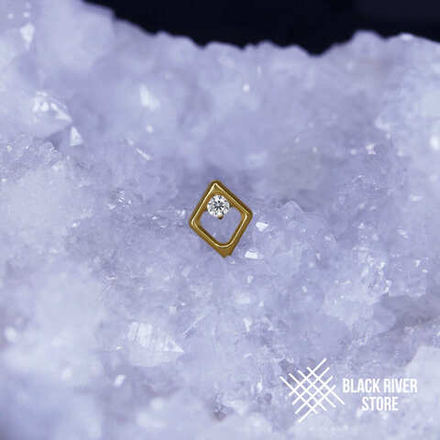 Rhomb Contour Crystal PVD Yellow