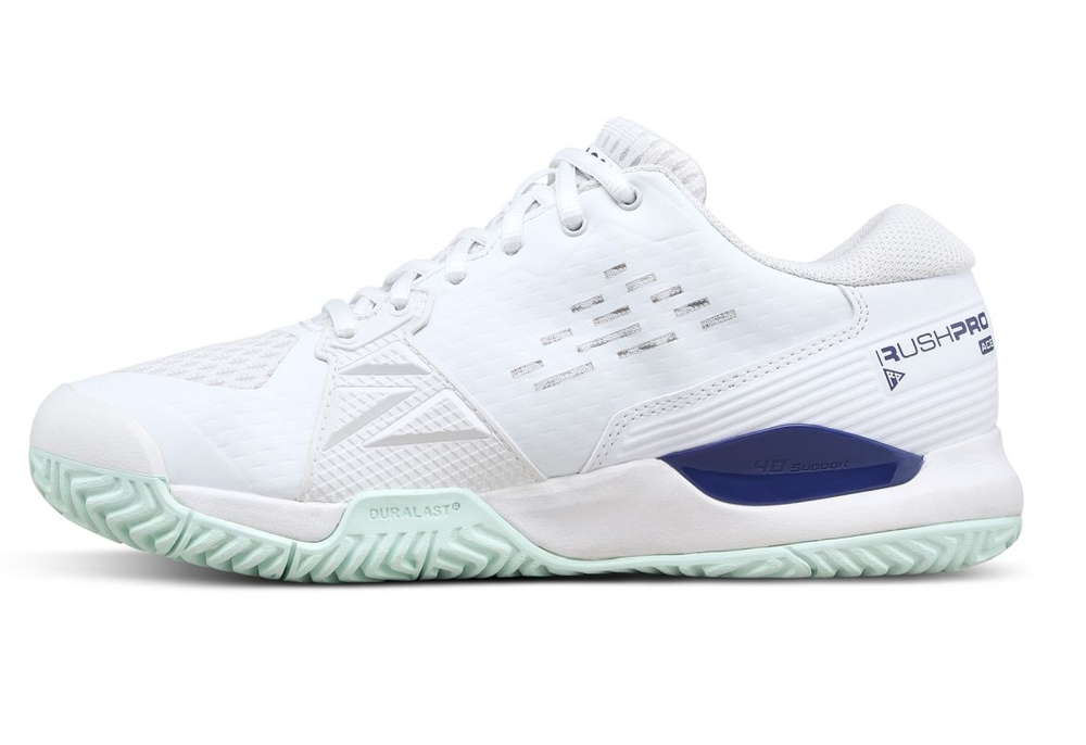 Детские Кроссовки теннисные  Wilson Rush Pro Ace Jr - white/bay/skipper blue
