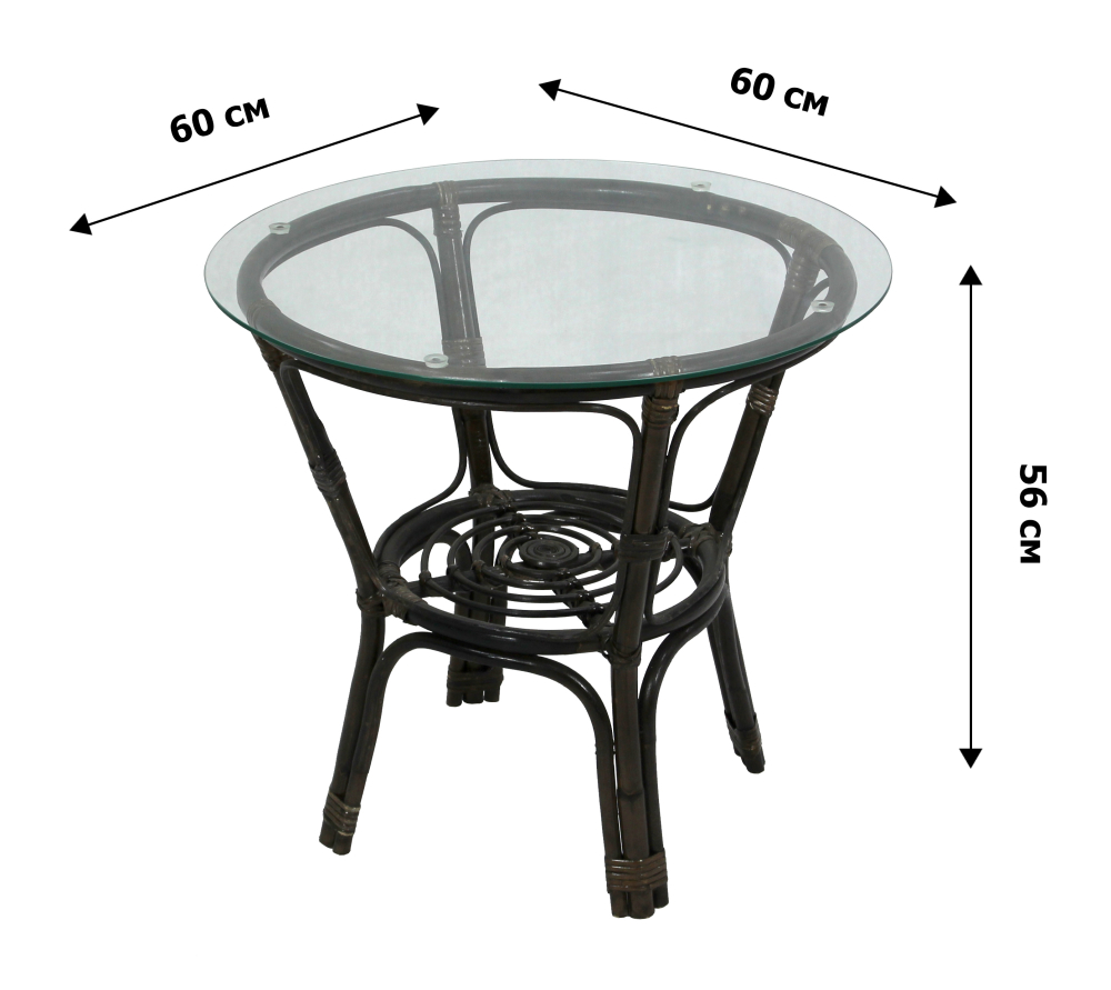 Набор мебели Garden Story Багамы Мини (2кресла+стол (2 уп.), каркас коричневый, подушки бежевые)