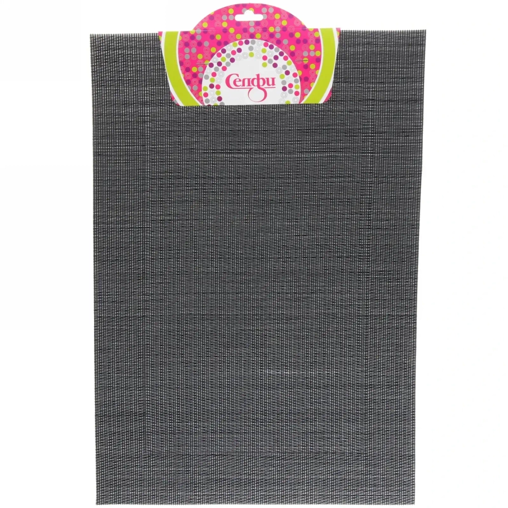 Салфетка на стол 30*45см плетеная, Классика черная