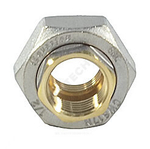 Соединитель латунь никель американка Ду 32 (1 1/4") прямой ВР/ВР 9012 ГОСТ 32585-2013 Aquasfera 9012-04