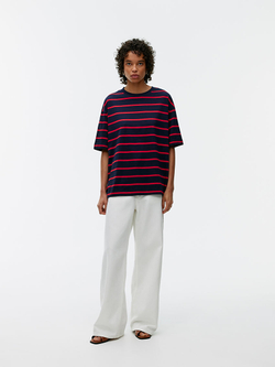 ARKET ФУТБОЛКА ОВЕРСАЙЗ, КРАСНЫЙ/ТЕМНО-СИНИЙ