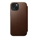 Кожаный чехол-книжка MagSafe Nomad Modern Leather Folio для iPhone 15 Чехол из натуральной цельнозерновой кожи ECCO. Вмещает до трёх карт